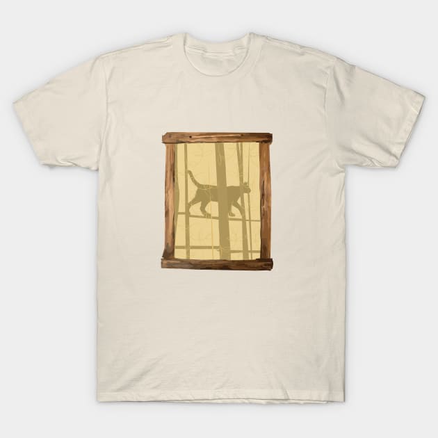 Cat behind the curtain T-Shirt by Producer